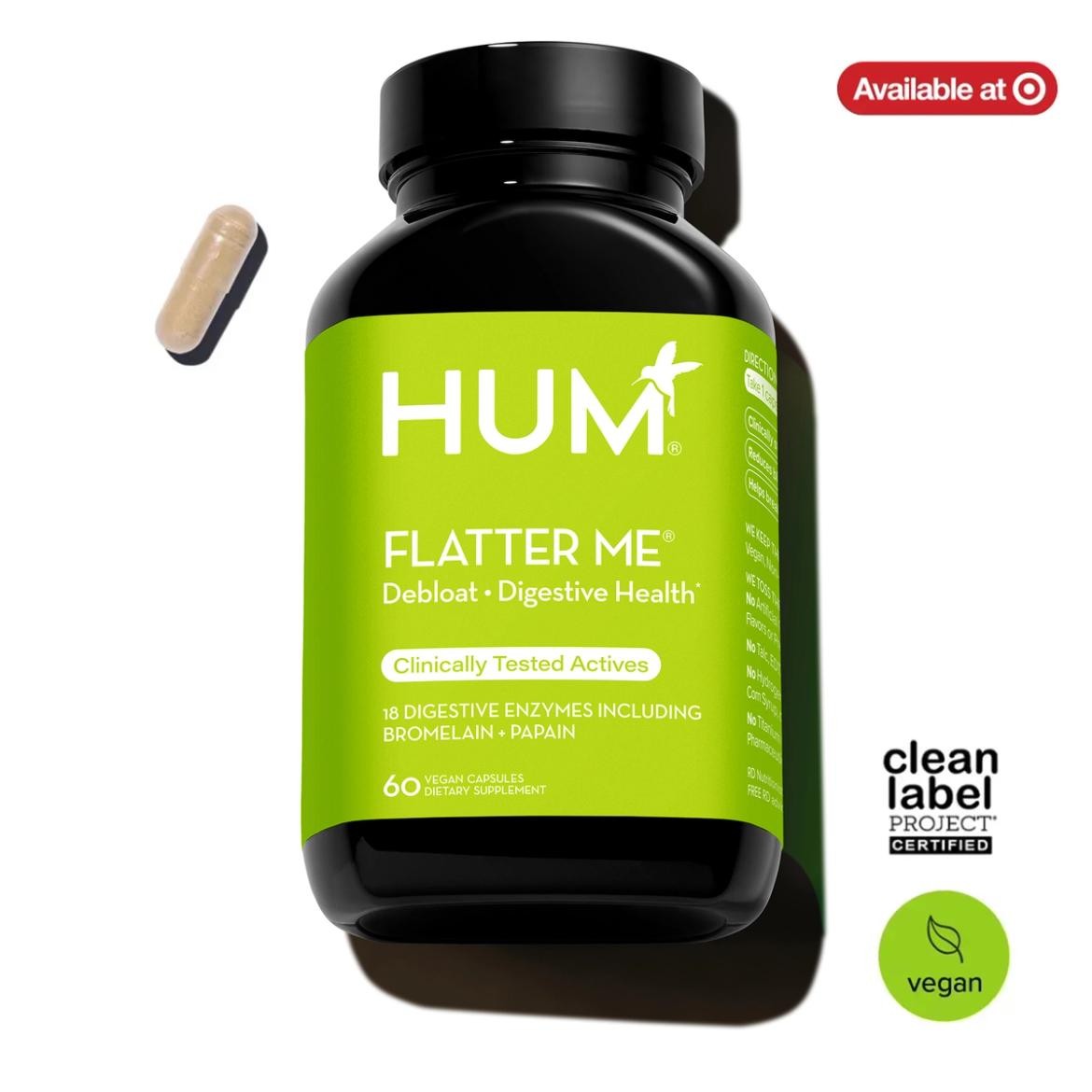 HUM Debloat Detox Duo Digestive Cleanse Supplement Bundle Total Veg 120 Capsule