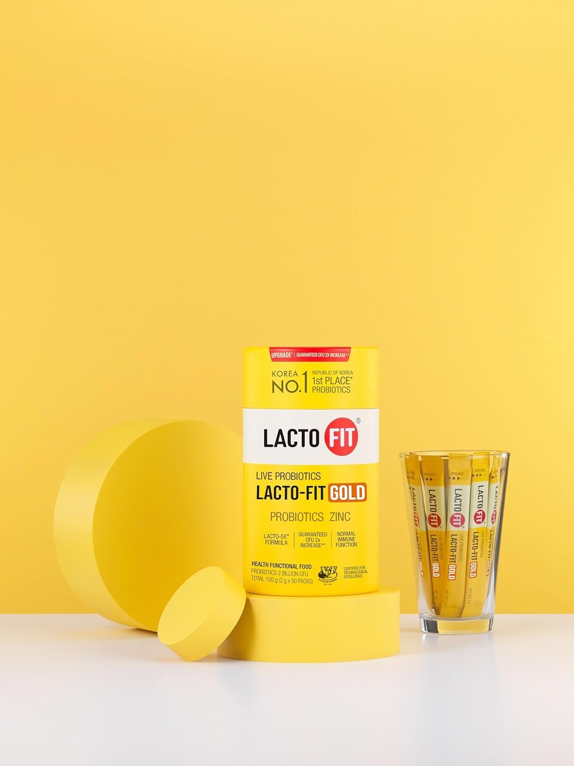 (3-PACKS) LACTOFIT GOLD PROBIOTIC POWDER STICKS (2g x 50 packs) YOGURT & GRAPE