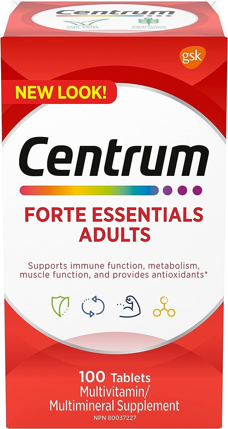 Centrum Adult Forte Essentials Mulitvitamins/Minerals Supplement for Men & Women