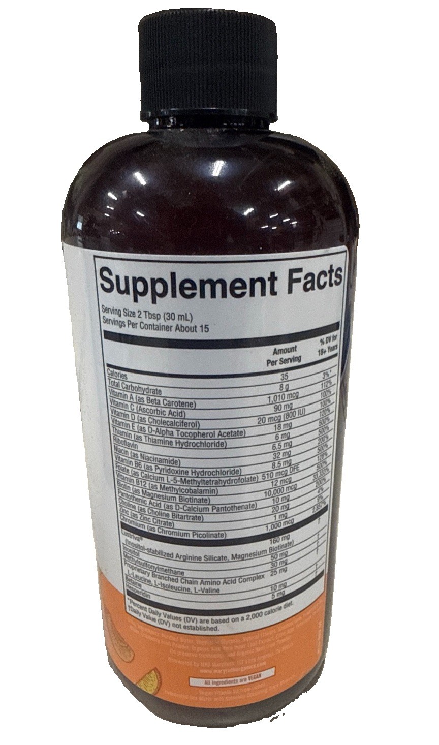 MaryRuth Organics Liquid Multivitamin+Hair Growth, 15.22 Oz Each, (2 PACK) 07/26