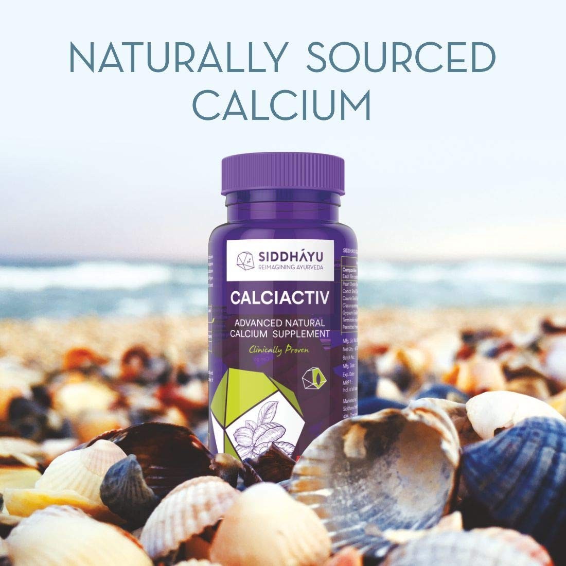SID.DHAYU Calciactiv Natural Calcium Bone Support 60 Tabs