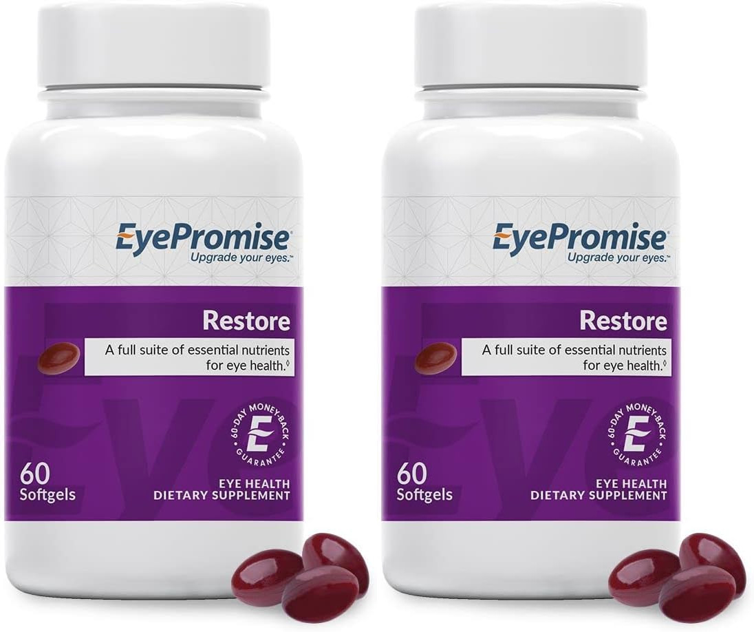 Pack of 2 EyePromise Restore Macular Health Supplement 180 Softgels NEW