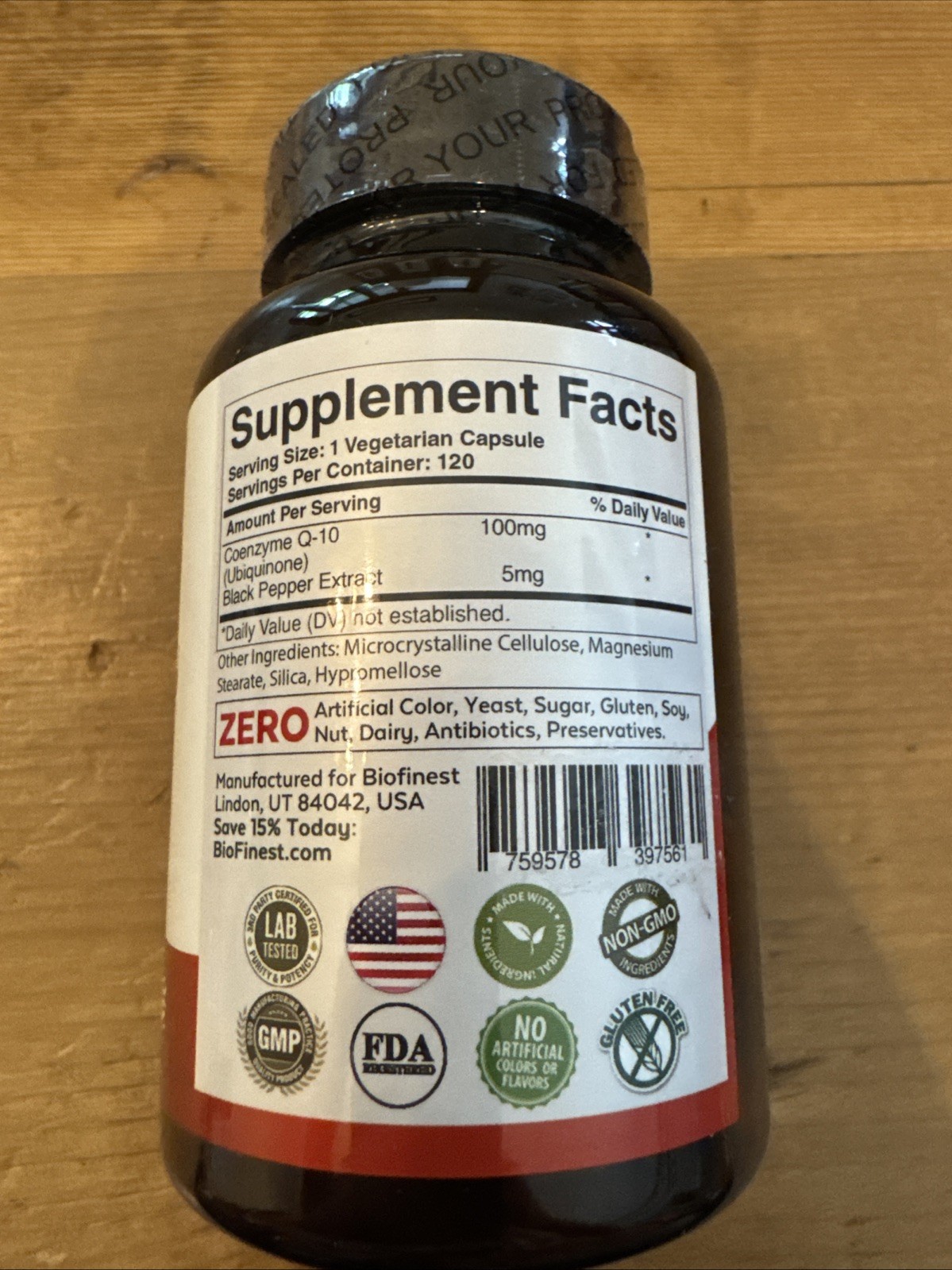 Nutricost CoQ10 100mg, 120 Capsules, Vegetarian Capsules, Non-GMO Exp 12/26