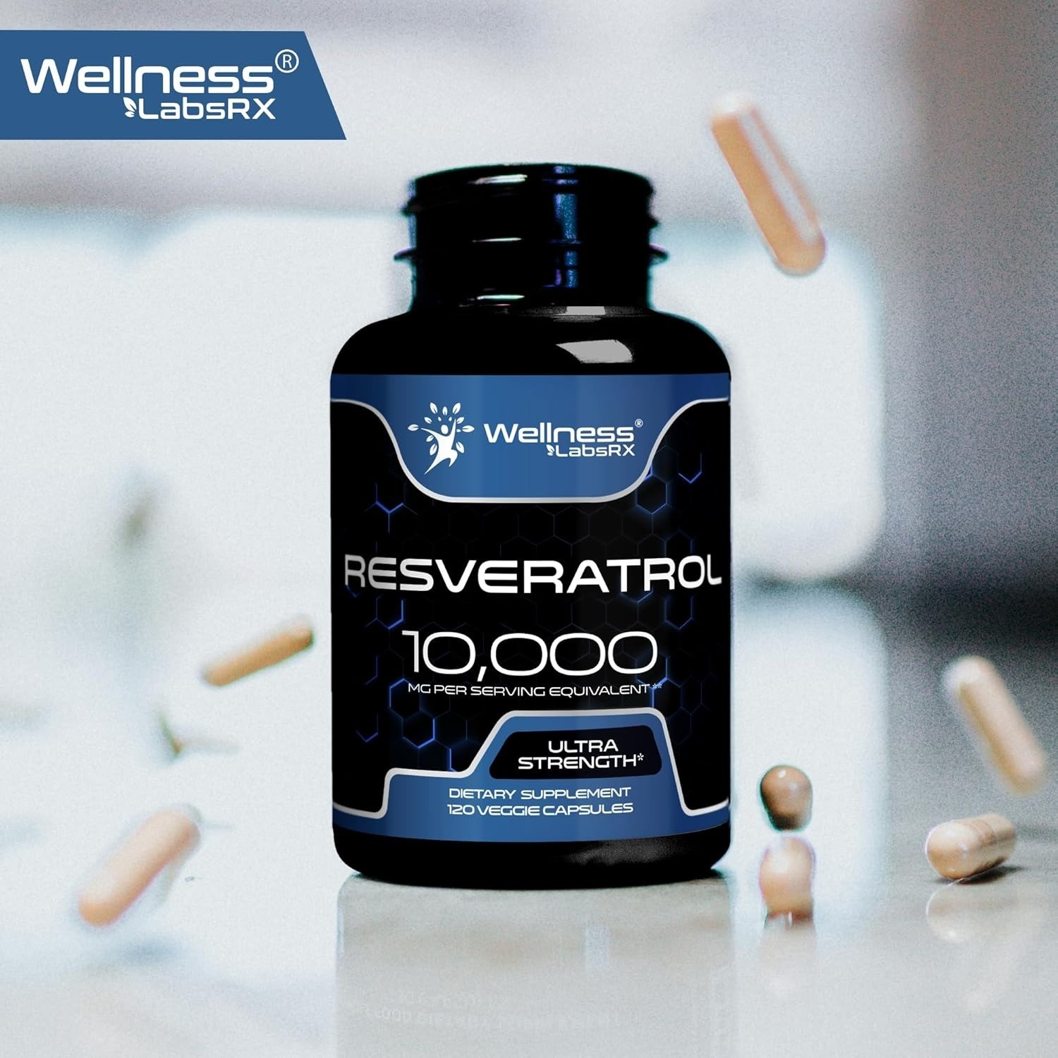 Resveratrol 1000mg Supplement – 120 Vegan Capsules – Heart & Aging Support