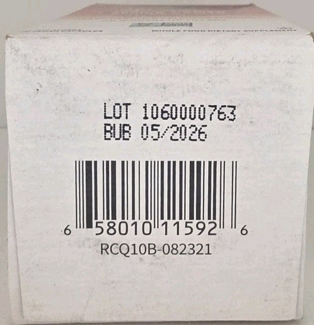 Garden Of Life – Raw CoQ10 – 60 caps BUB 05/2026