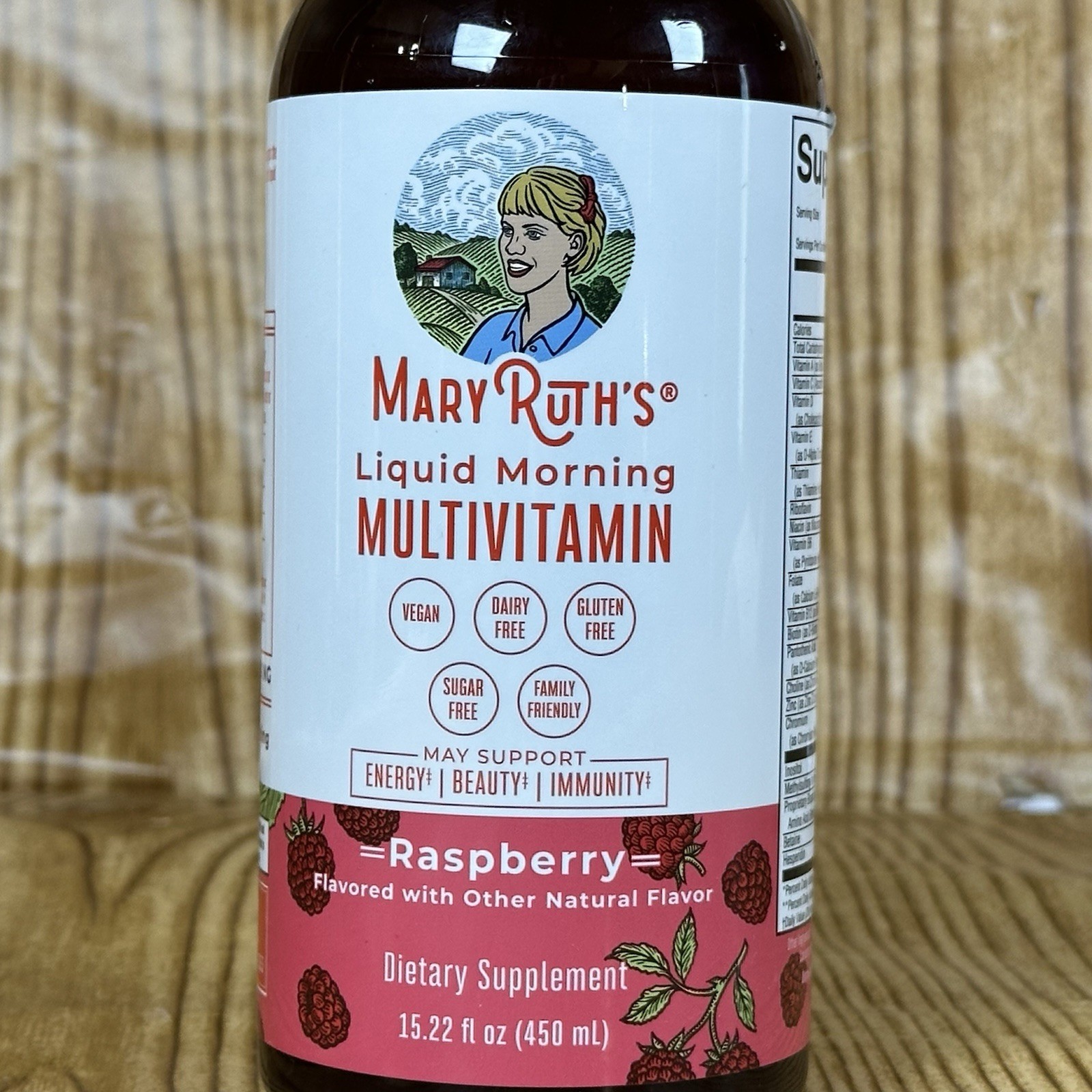 MaryRuth’s Liquid Morning Multivitamin Raspberry 15.22 oz Vegan Sugar Free 11/26