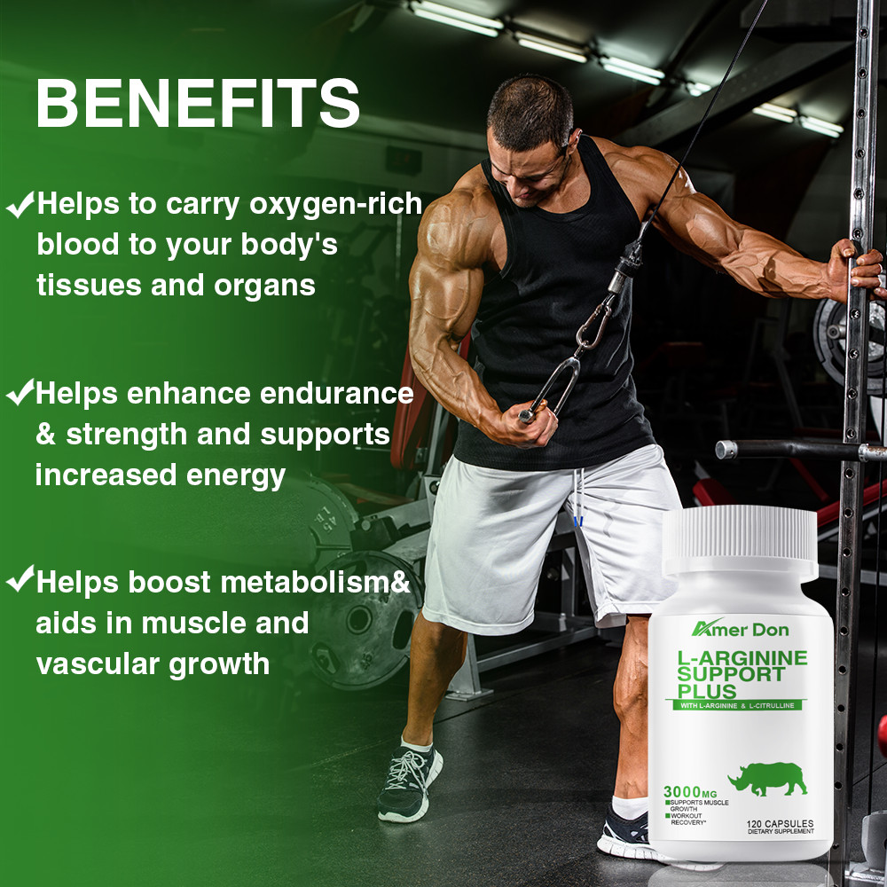 L-Arginine 60 Nitric Oxide, Endogenus Male Vitality Booster, ED Support 3000 mg