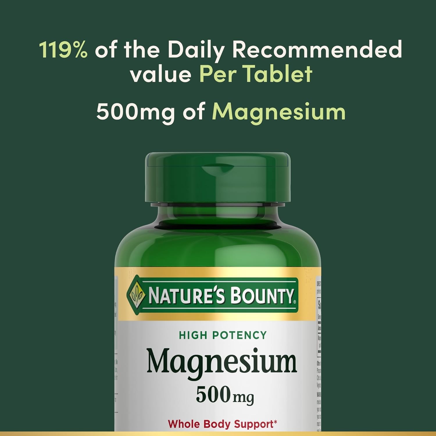 Magnesium, Bone and Muscle Health, Whole Body Support, Tablets,500 Mg,200 Ct-USA