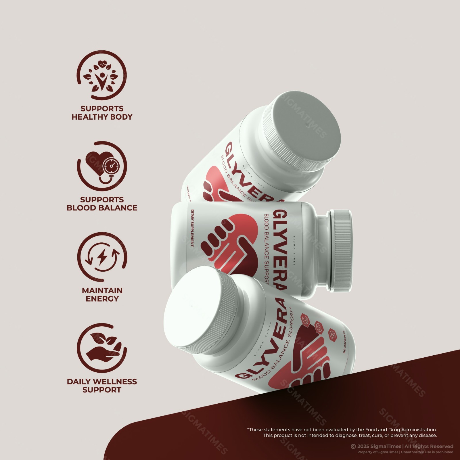 Glyvera Capsules – Blood Support, & Balanced Metabolism Supplement – 5 Pack