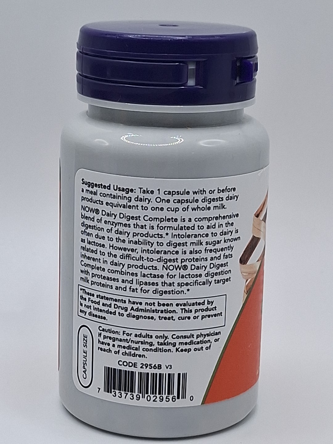 now Dairy Digest Complete, 90 veg capsules. Exp: 02/2026
