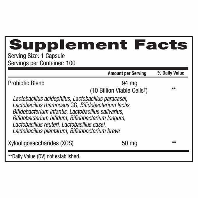 TruNature Advanced Digestive Probiotic 100 Capsules 10 Billion Cells Exp 01/25+