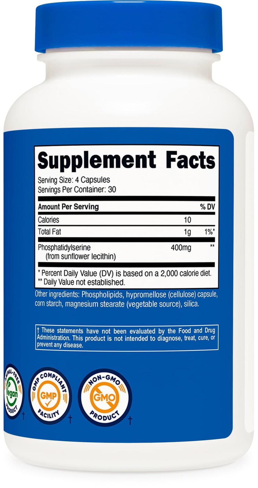 Nutricost Phosphatidylserine (400mg) 120 Capsules, 120 Count (Pack of 1)