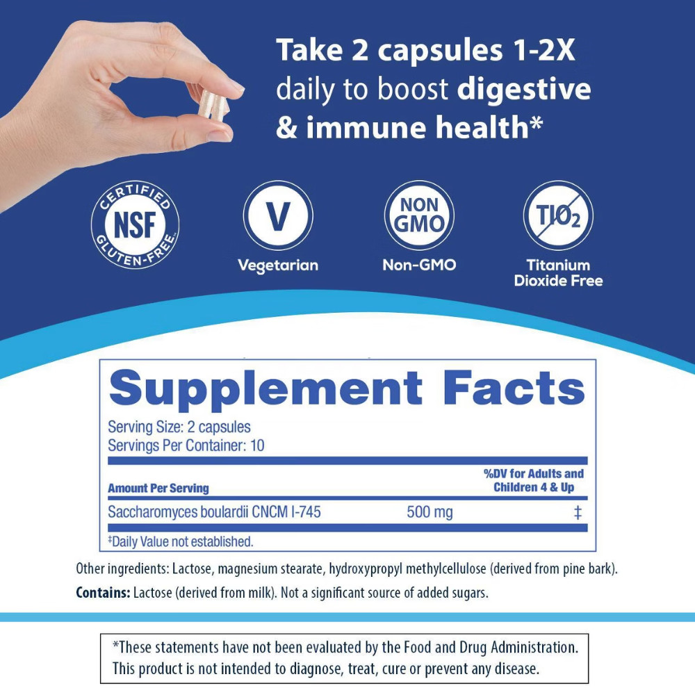 Florastor Probiotic Capsules – 20ct