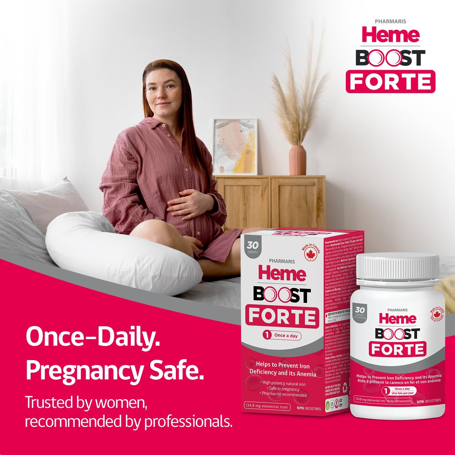 Hemeboost Forte 34.8 mg (696 Heme Iron Pills), High 30 Count (Pack of 1)