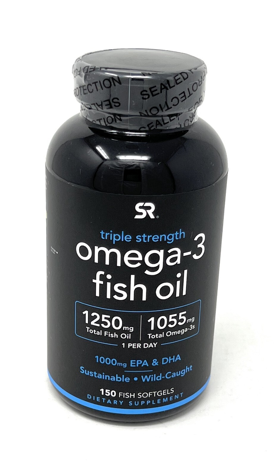 Sports Research Triple Strength Omega-3 Fish Oil, 150 Fish Softgels New, Fresh