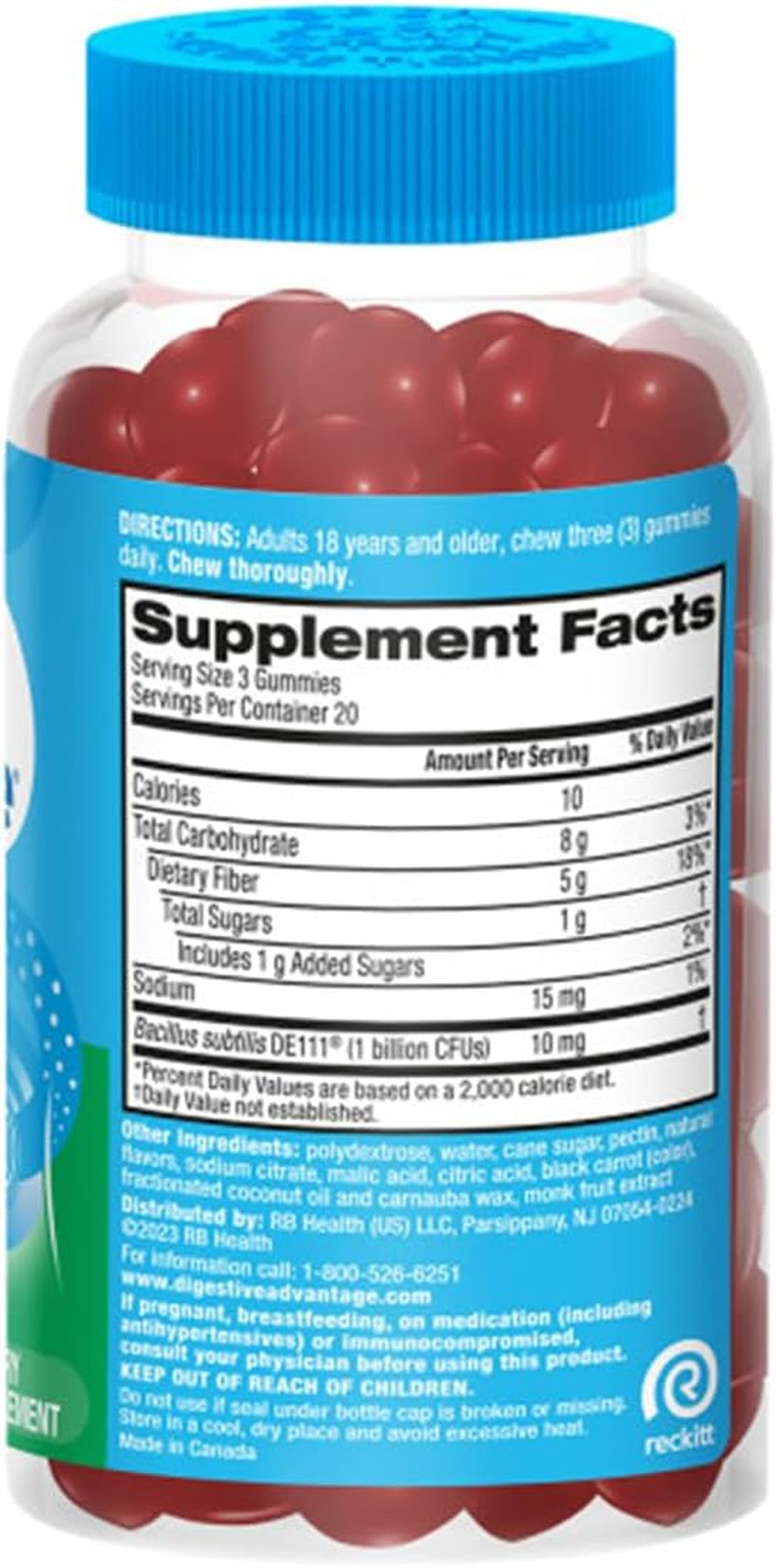 Digestive Advantage Prebiotic Fiber Supplement (60 Count x2 Pack) EXP:01/27