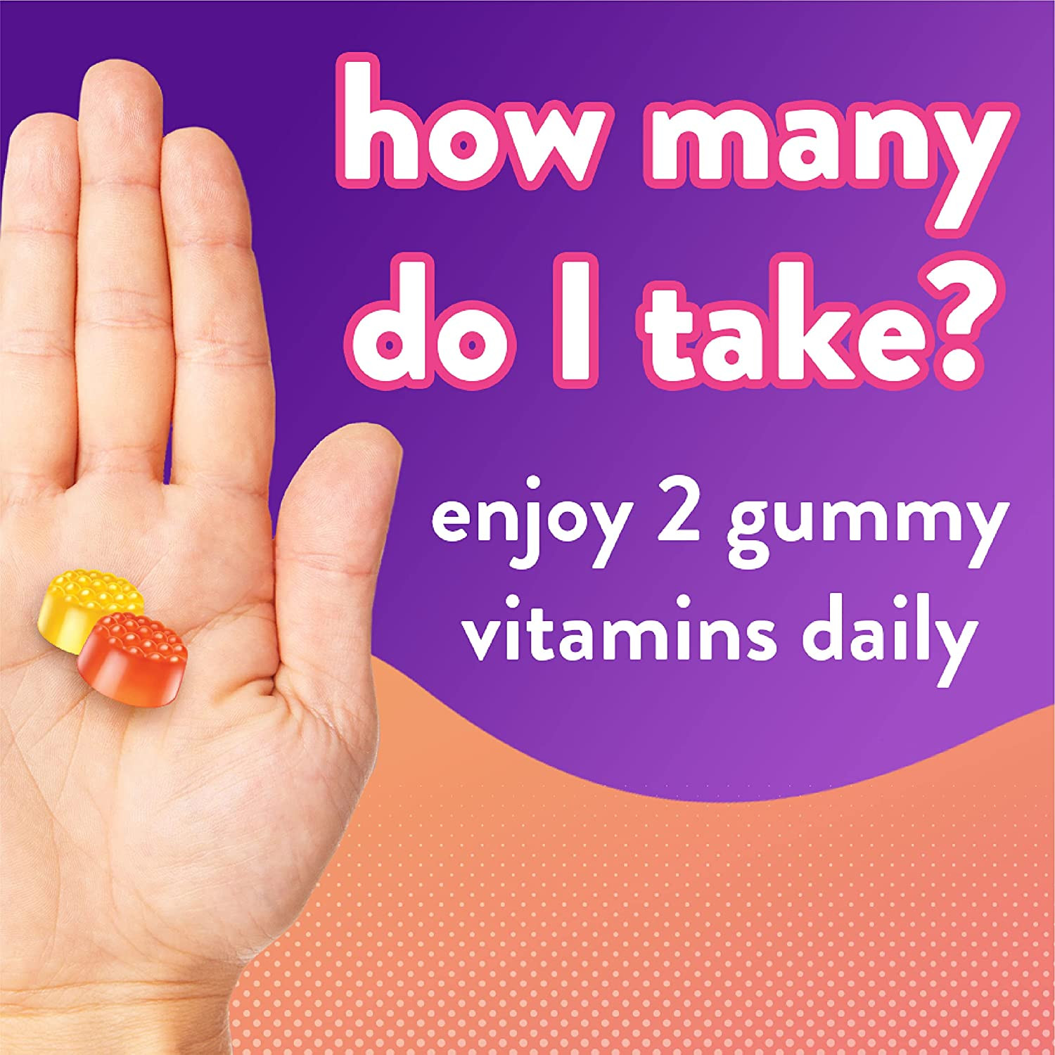 Vitafusion Probiotic Gummy Supplements, Raspberry, Peach and Mango, 70 Gummies
