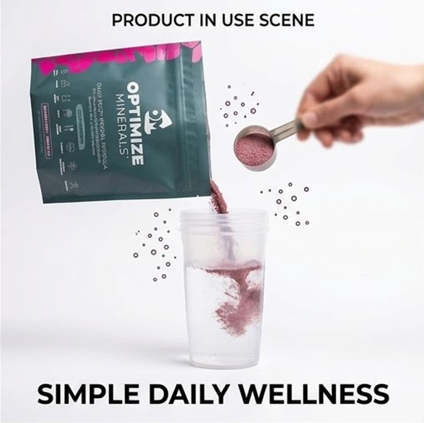 Optimize Minerals Daily Multi-Mineral Drink Mix 2-Pack Mixed Berry 60 Servings