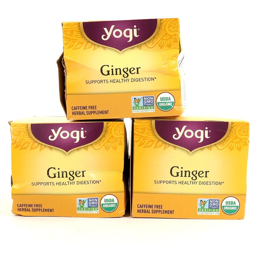 Yogi Organic Ginger Tea Bags 16 ct 1.12 oz (3 Boxes)