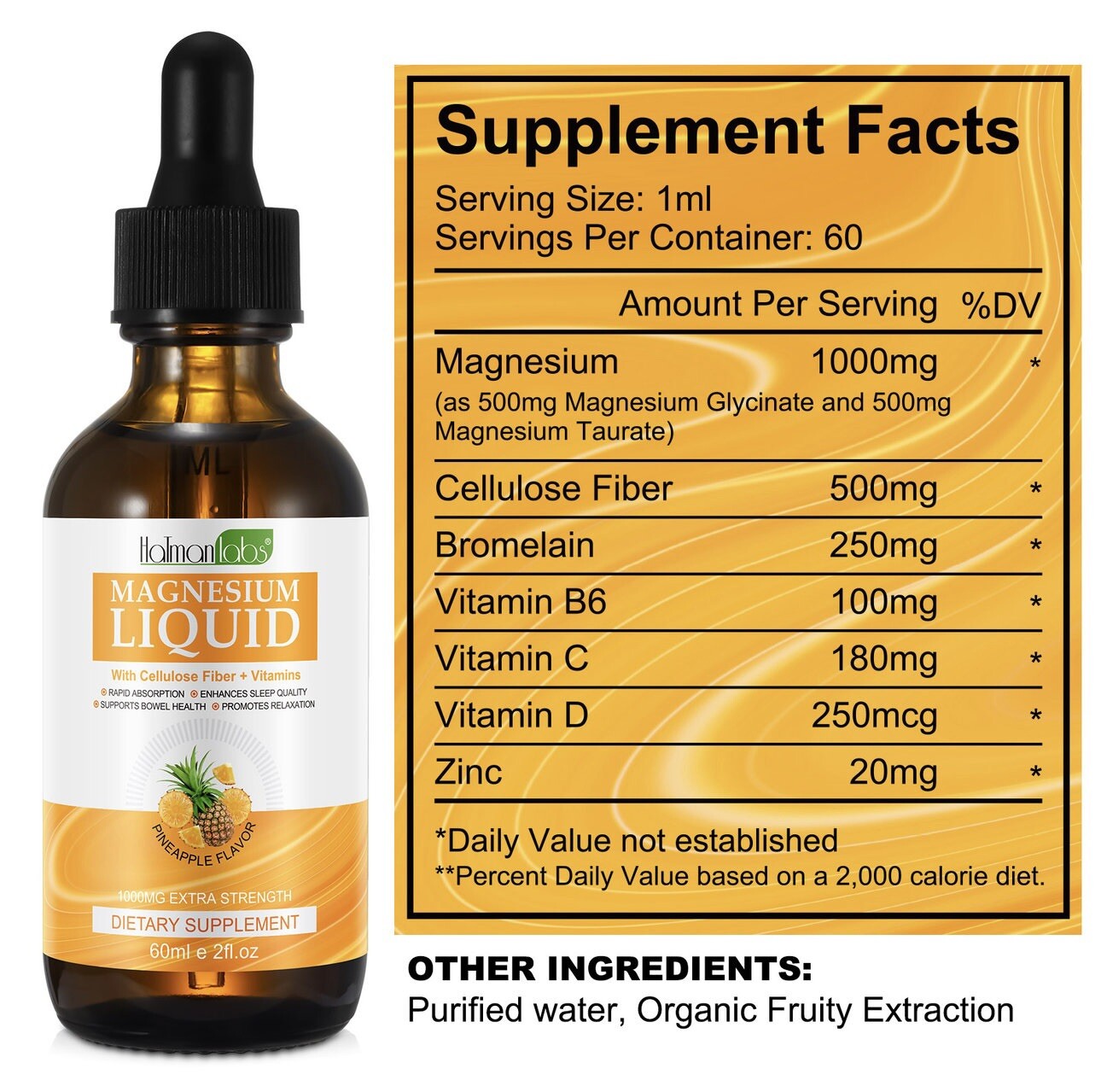 USA SELLER Triple Magnesium Complex Supplement 1000mg, Magnesium Liquid Drops
