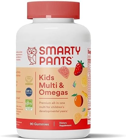 SmartyPants Kids Multivitamin Gummies with Omega 3 DHA/EPA, Vitamins D3, C,