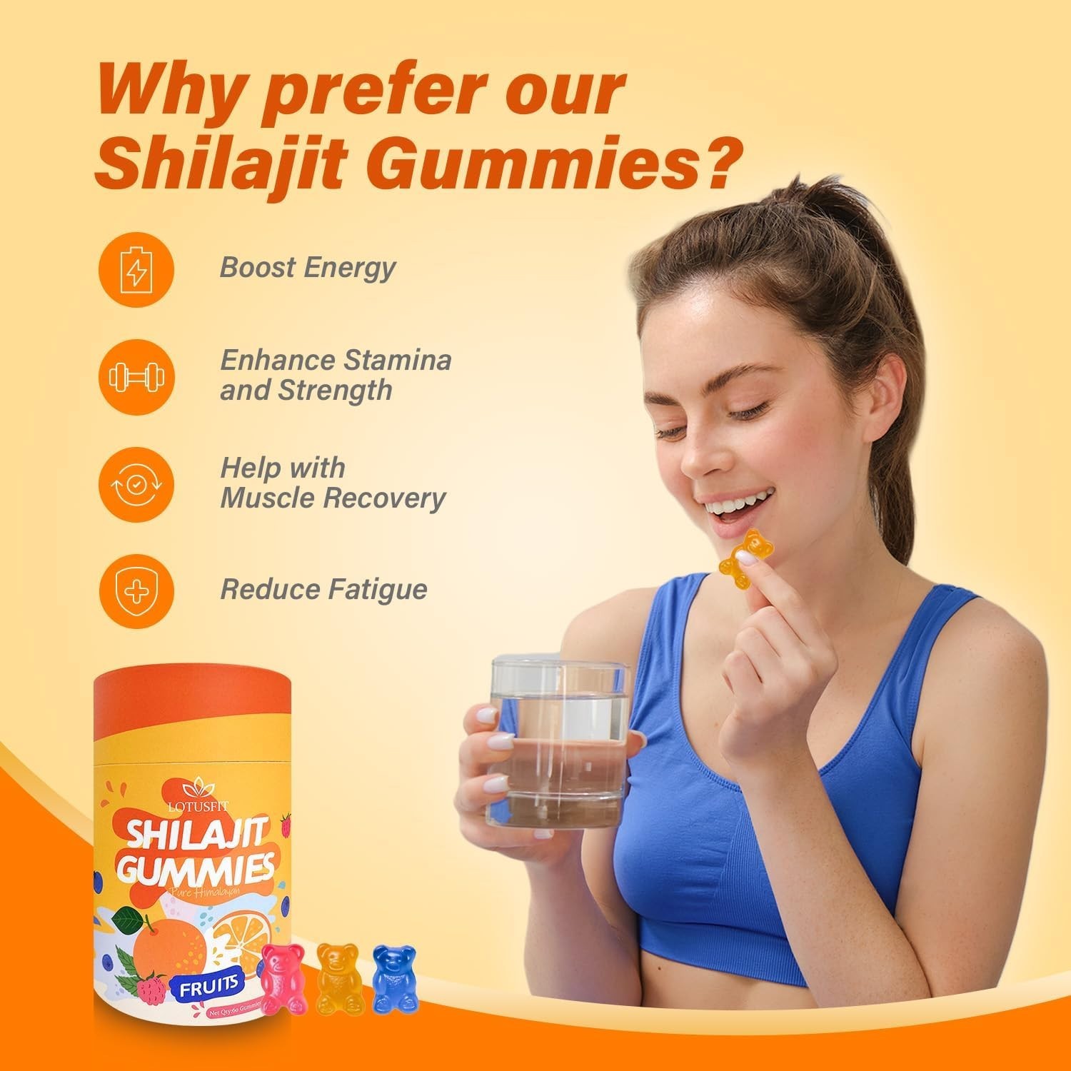 Shilajit Gummies Pure Himalayan Shilajit with Ashwagandha & 85+ Trace Minerals