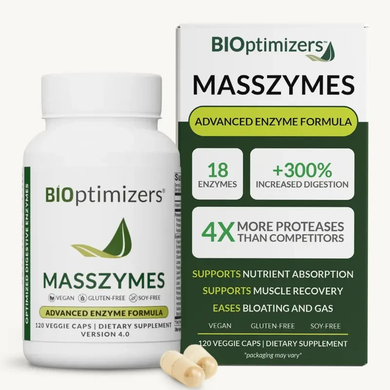 MassZymes Version 4.0 Digestive Enzymes by BiOptimizers 120 Veg Caps