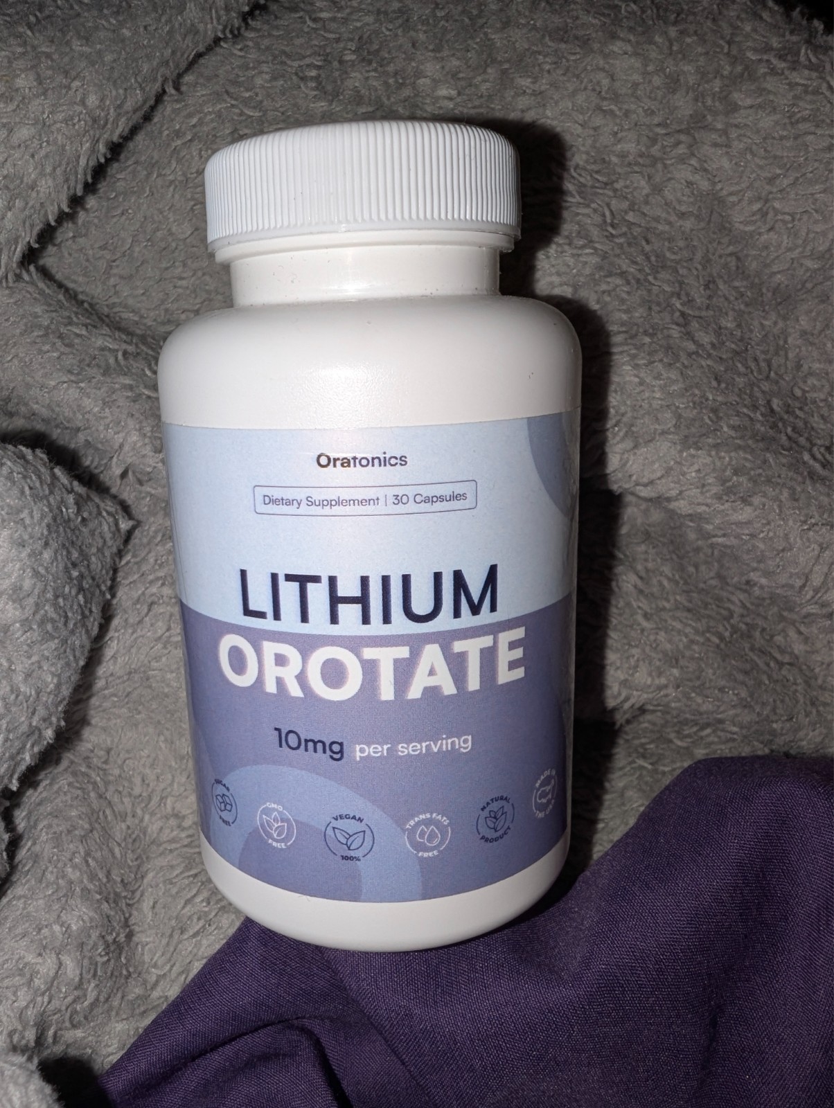 Oratonics Lithium Orotate 10mg – Trace Mineral 30 Count (Pack of 1)