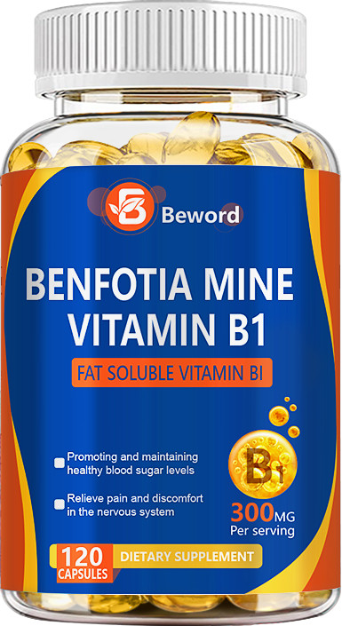 Benfotiamine 300mg 120Caps Vitamin B1 Benfotiamine Thiamine Fat-Soluble