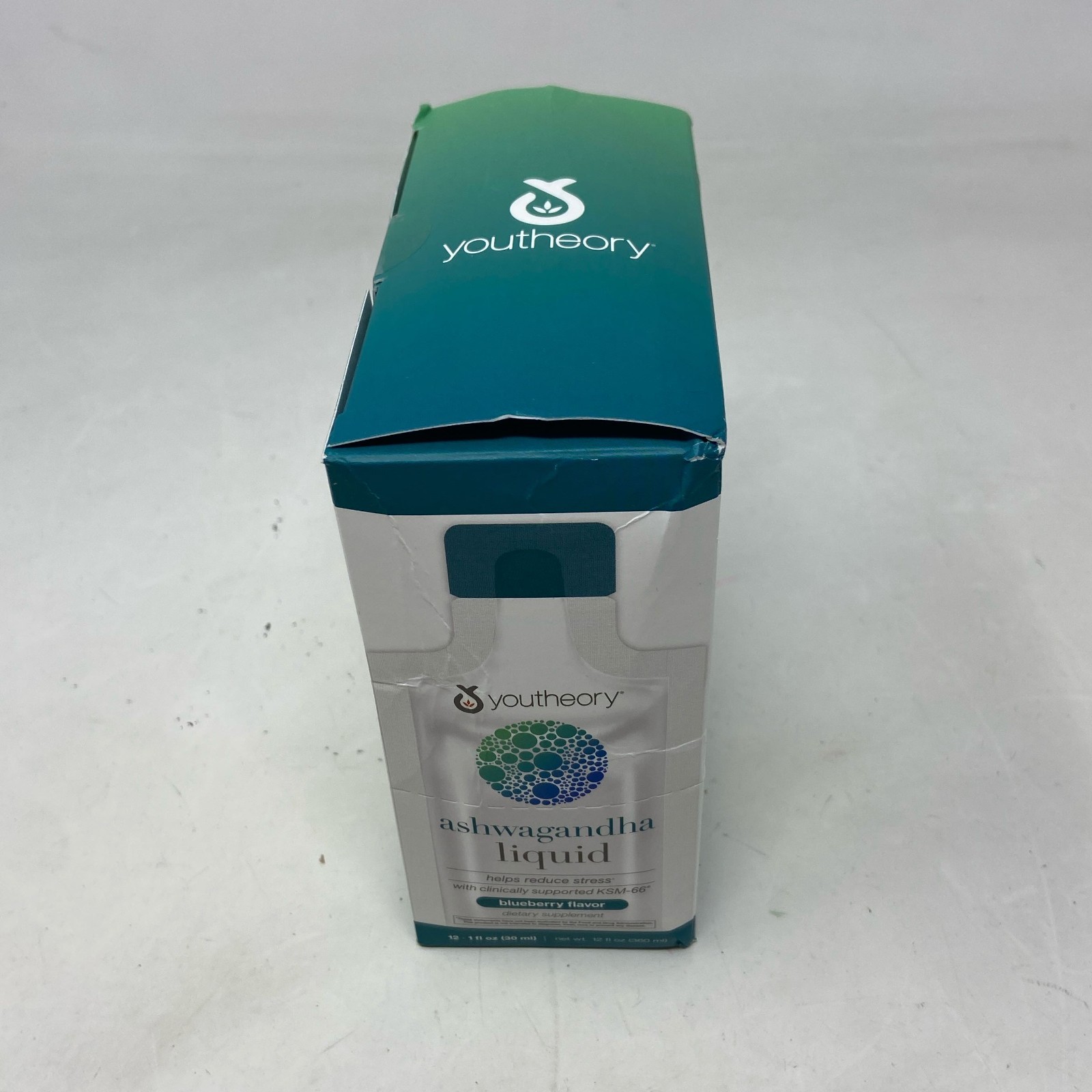 Youtheory Ashwagandha Liquid Blueberry 12x1oz Packets 600mg KSM-66