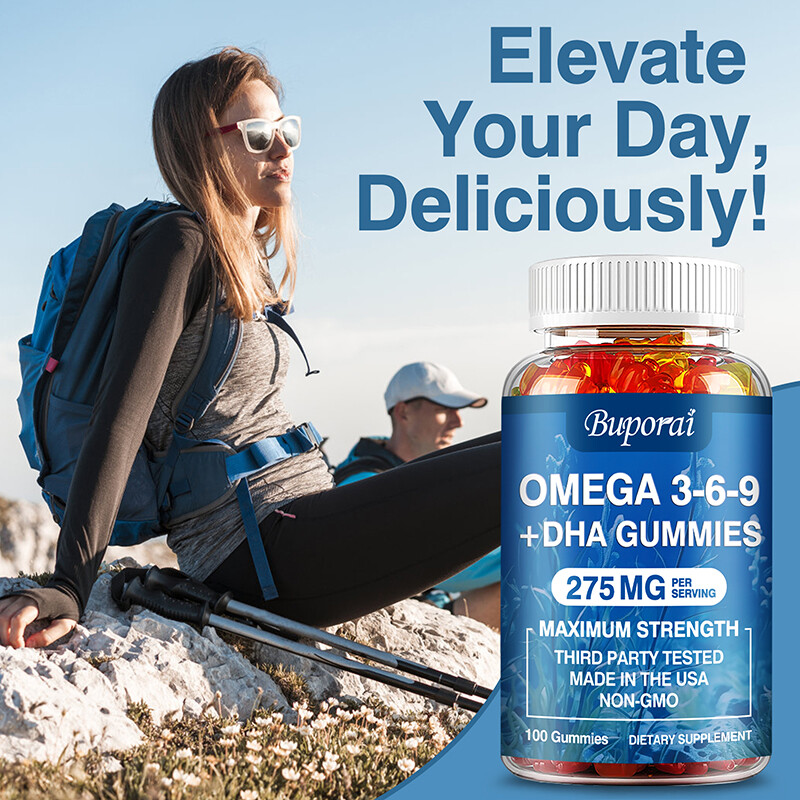 Omega 3 6 9 + DHA Gummies – Joint & Cardiovascular Health, Brain & Eye Health