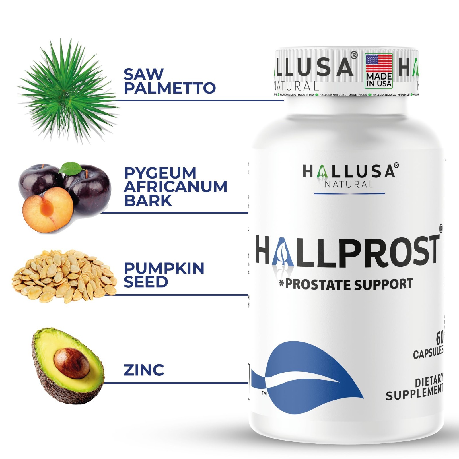 Natural Prostate Support – Prostatitis Relief – 60 Capsules for Healthy Function