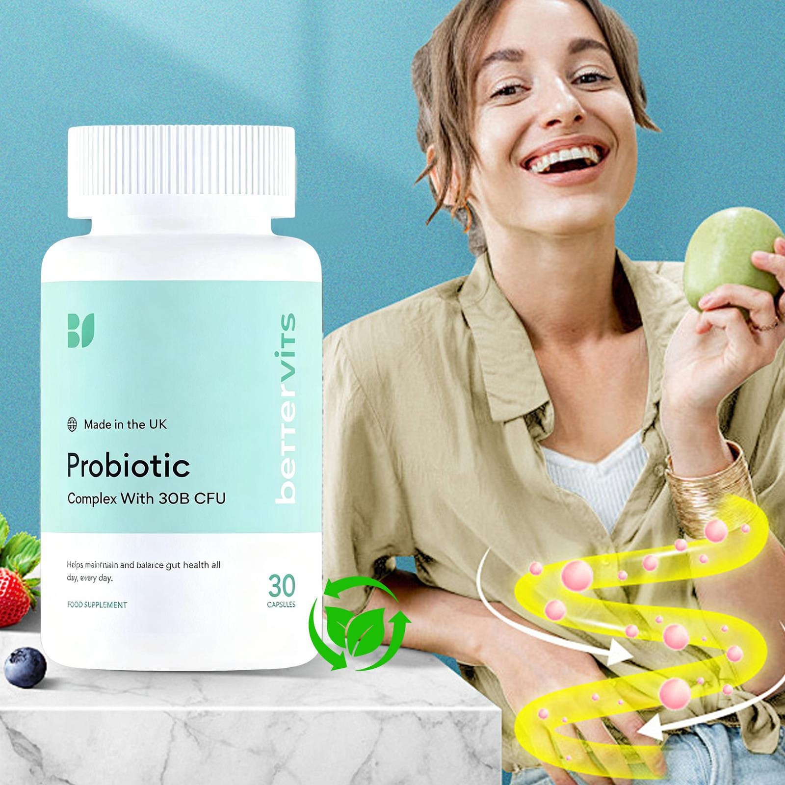 Complex Probiotic Bettervits – Gut Health – 30B CFU – Best Gut Health Supplement