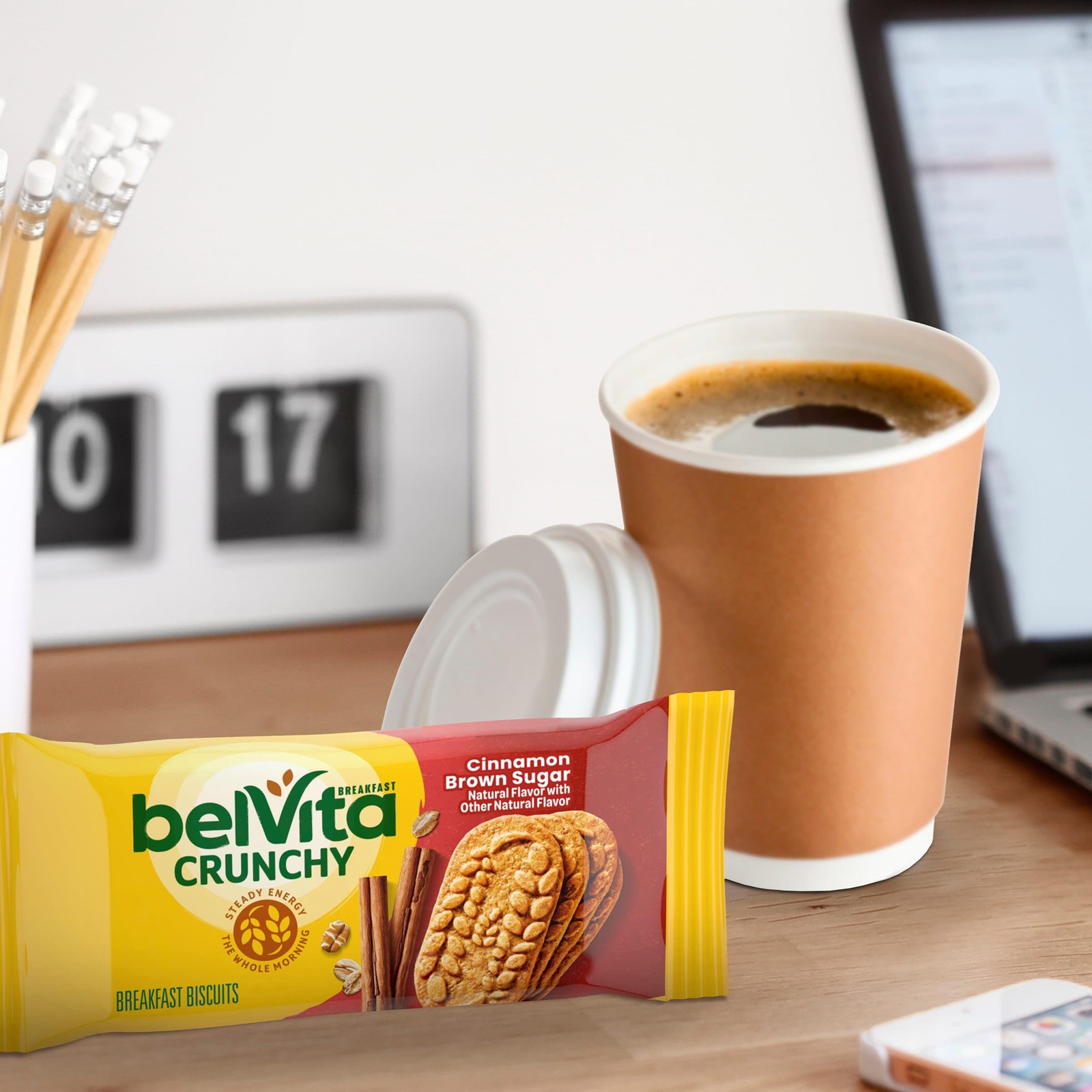 belVita Breakfast Bars Biscuits, Cinnamon Brown 21.12 Ounce (12 Pack), brown