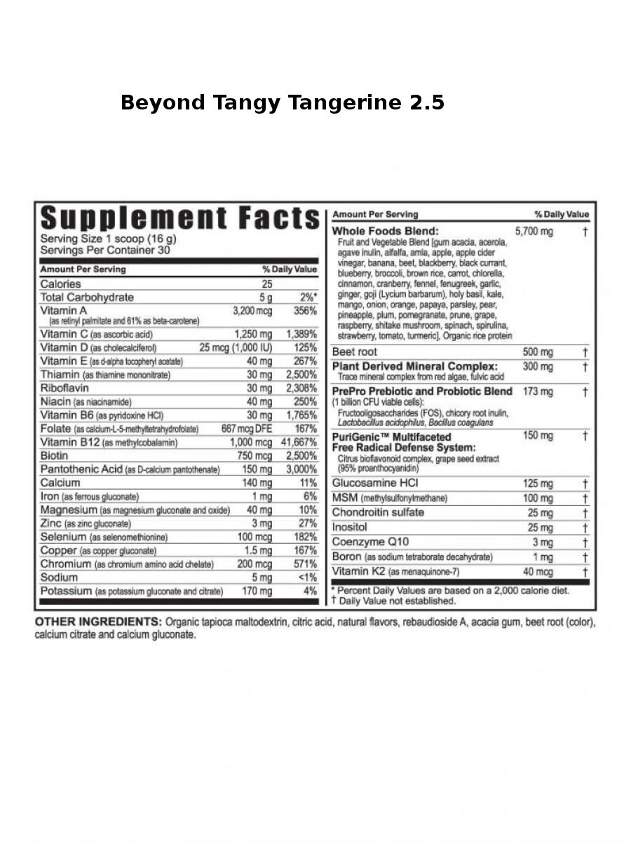 Youngevity Dr. Wallach Beyond Tangy Tangerine BTT 2.5 Canister 3pk