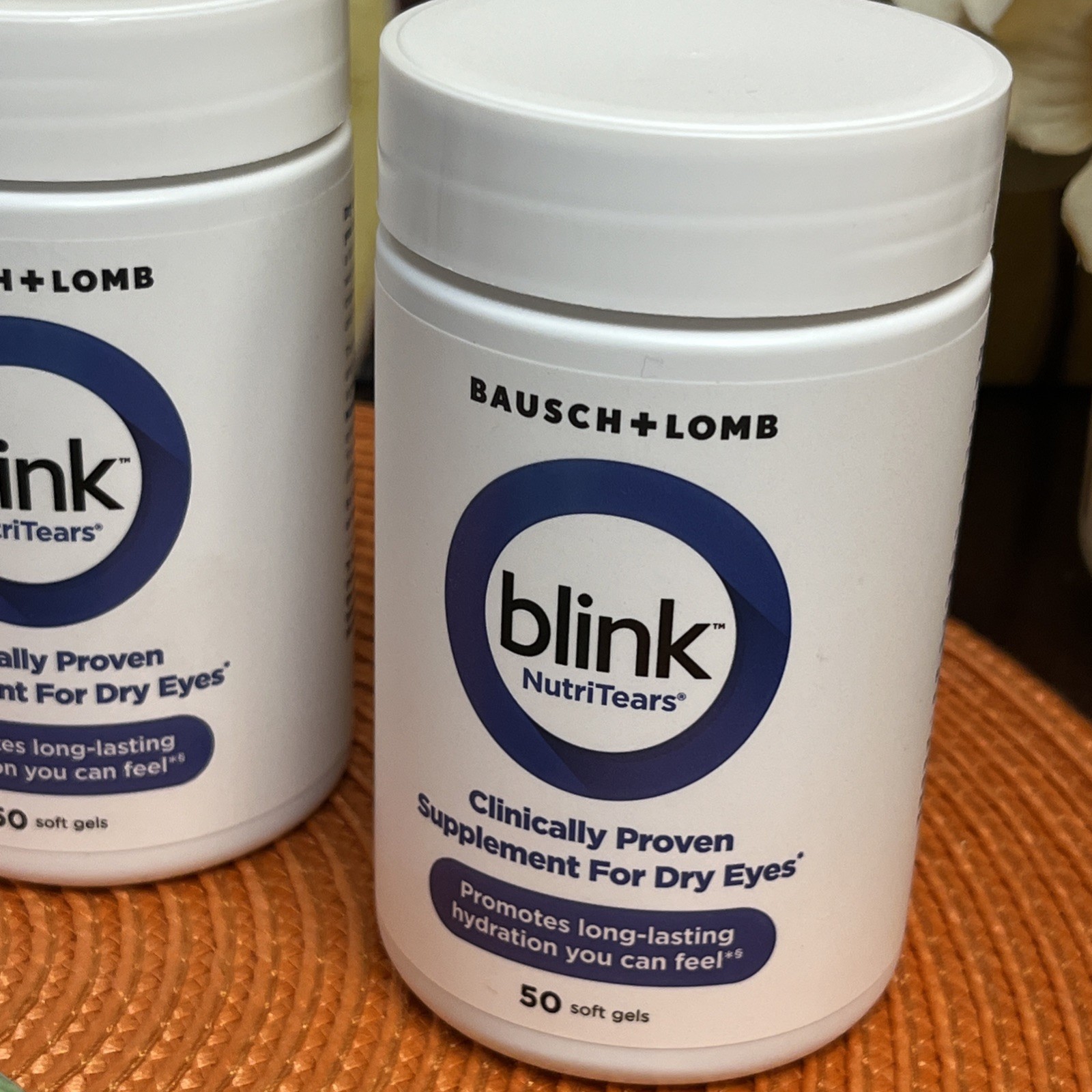 4 Blink NutriTears Supplement Dry Eyes, Long Lasting Eye Relief, 50 Softgels