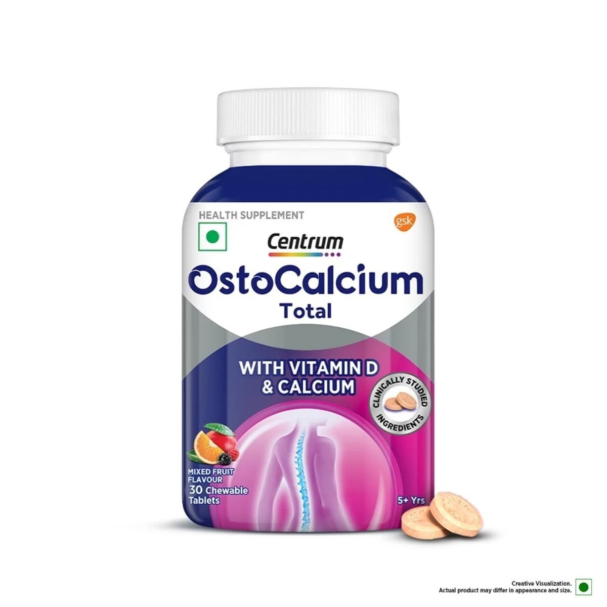 Centrum Ostocalcium Total Tablets Vit D & Calcium Strong Bones 30 Tabs