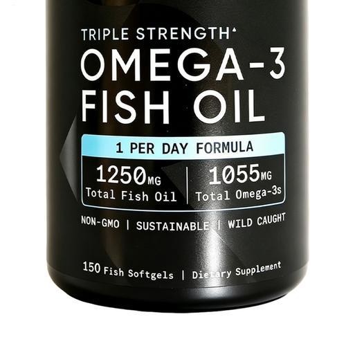 Sports Research Triple Strength Omega-3 Fish Oil, 150 Fish Softgels