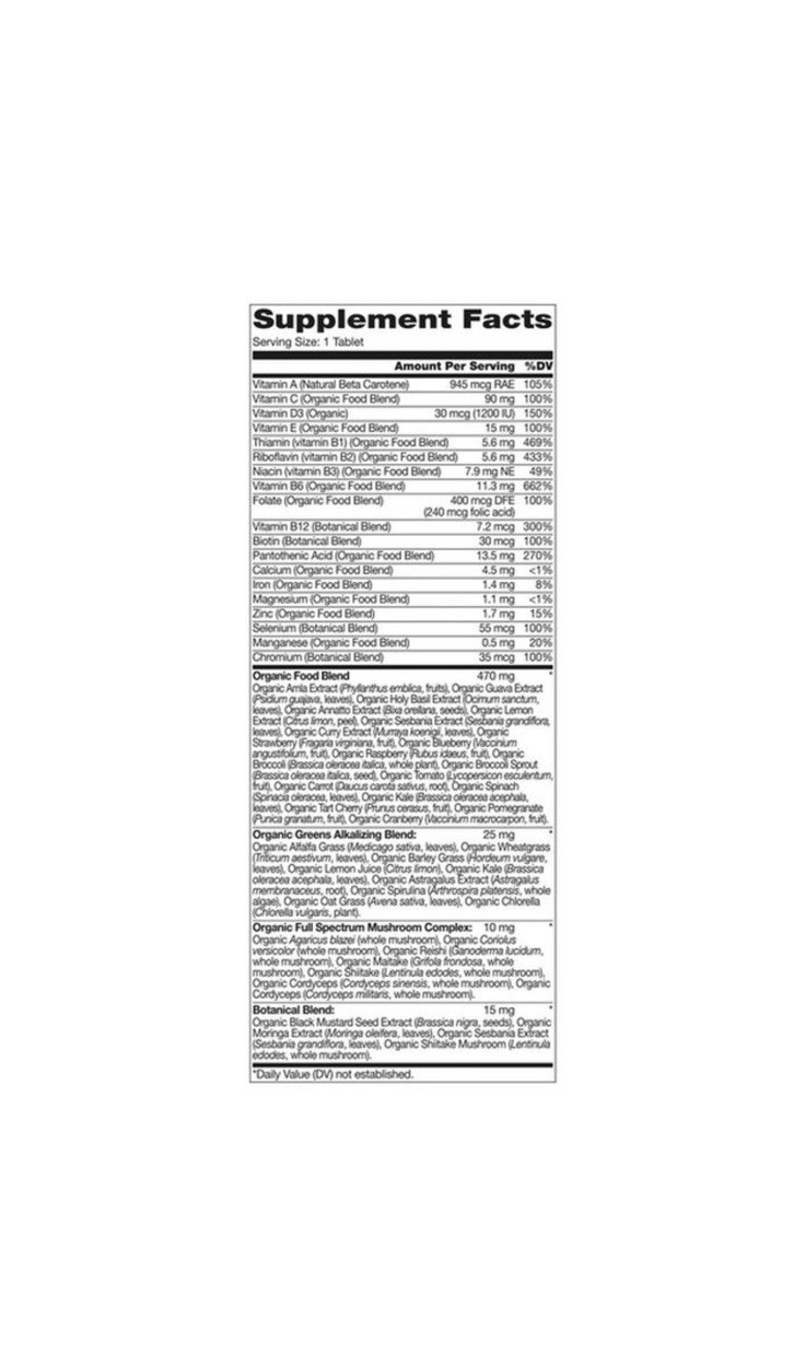 Kirkland Signature USDA Organic Multivitamin, 80 Coated Tablet