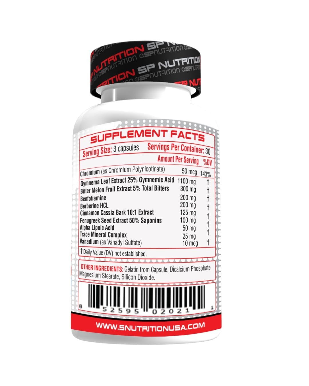 Blood Sugar Support Supplement – Natural Glucose Control, Energy Boost, 60 Capsu