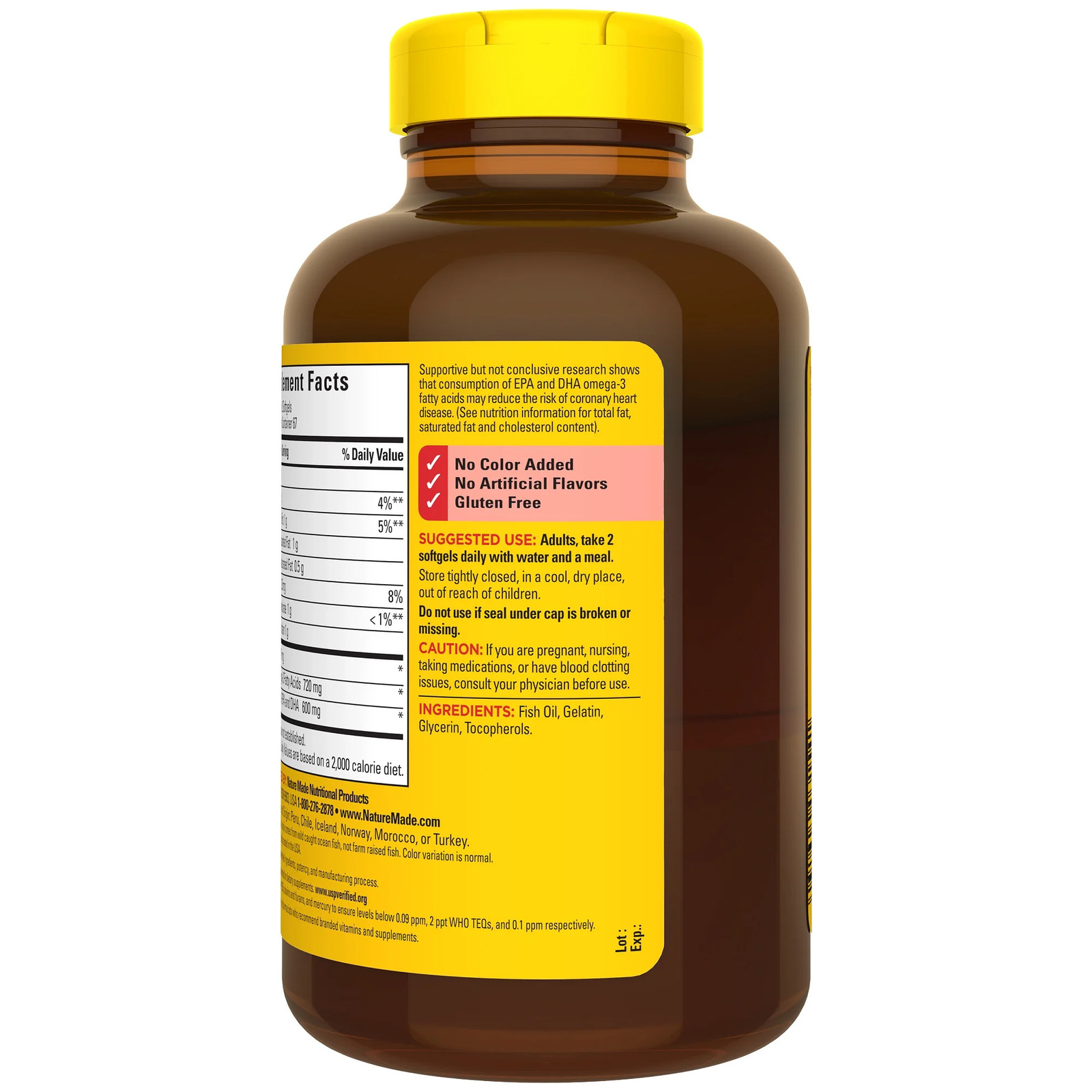 Nature Made Fish Oil 2400Mg Softgels, Omega 3 Fish Oil Supplements, 134 Ct