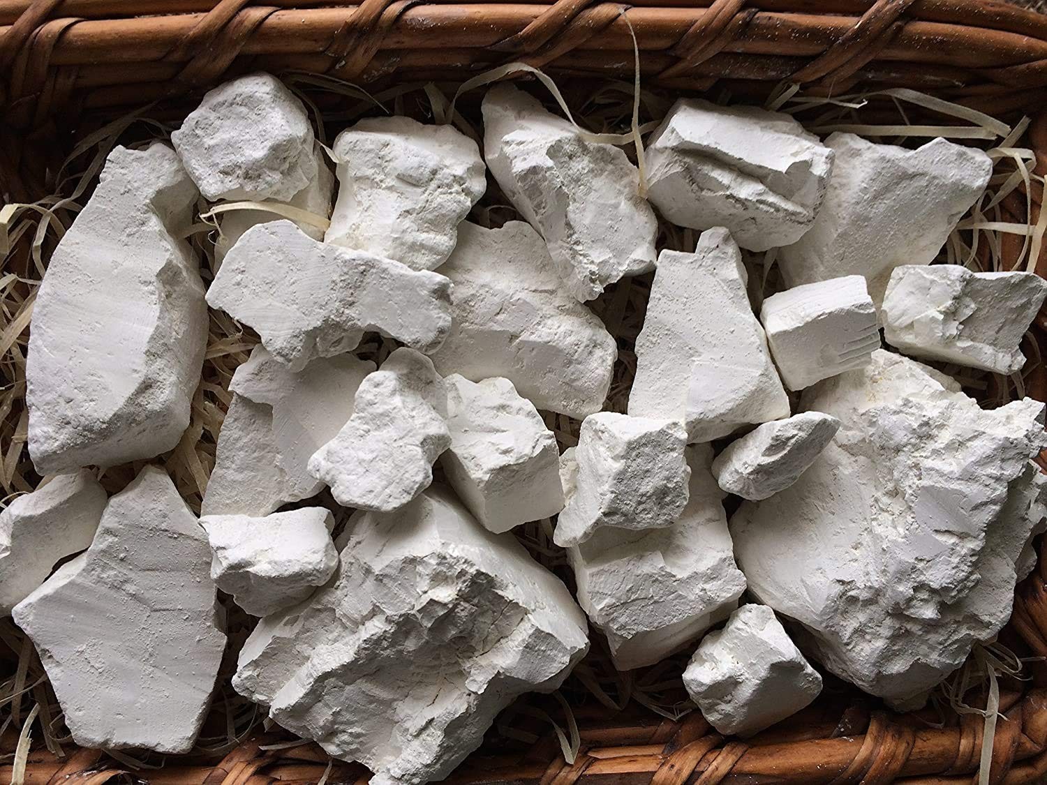 Uclays Kaolin Edible Clay Chunks (lump) Natural for Eating 1 lb, White