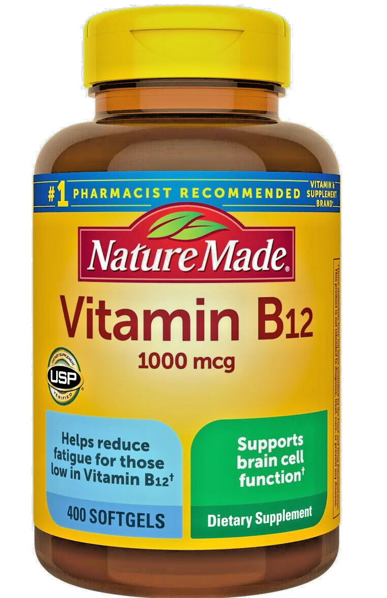 Nature Made Vitamin B12 1000mcg 400 Softgels Body Essential EXP 02/2026