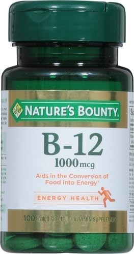 Vitamin B-12 1000 mcg Energy Nervous System Support Tablets 100 Count Pack of 1