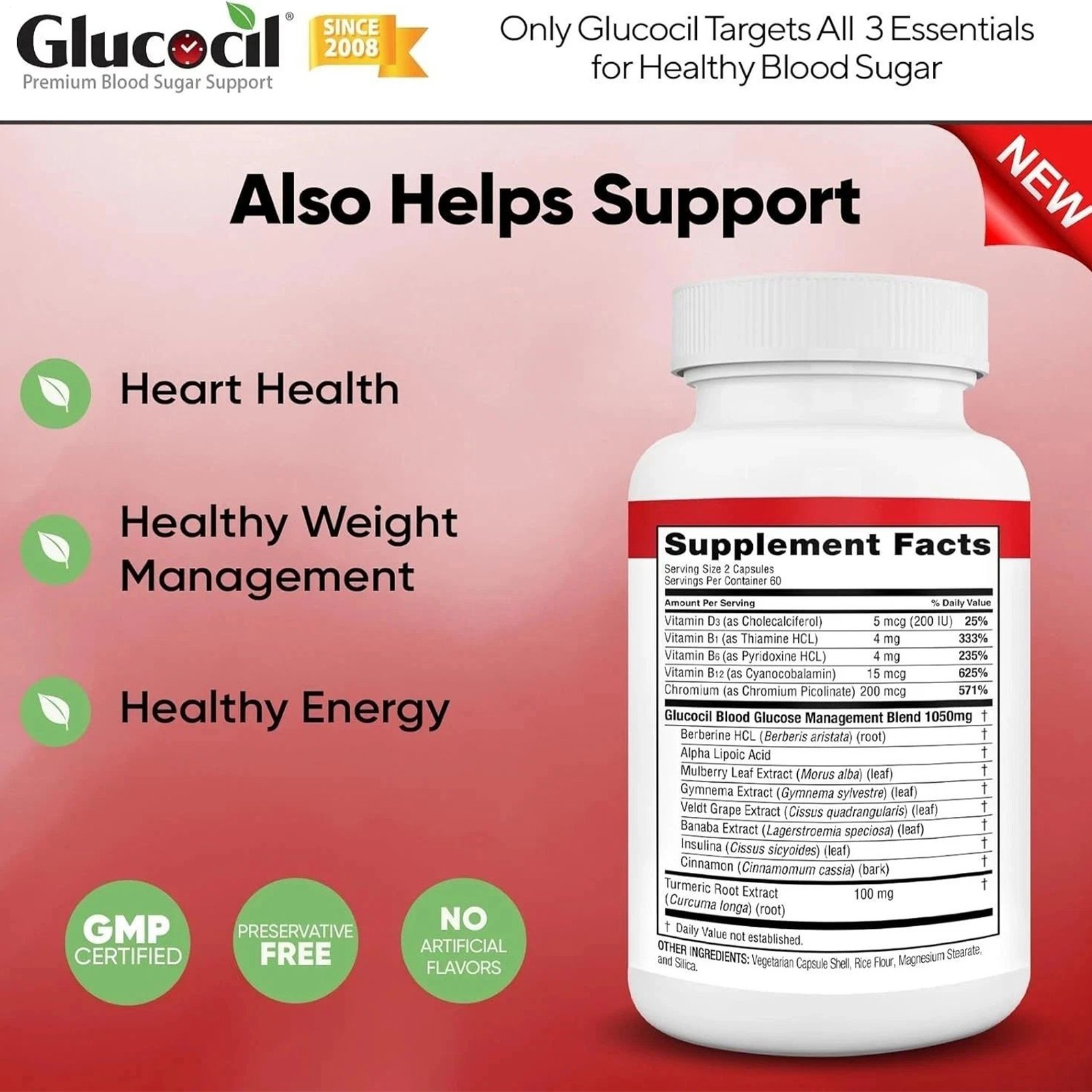 30-Day Supply 120CT Top-Quality Blood Sugar Support