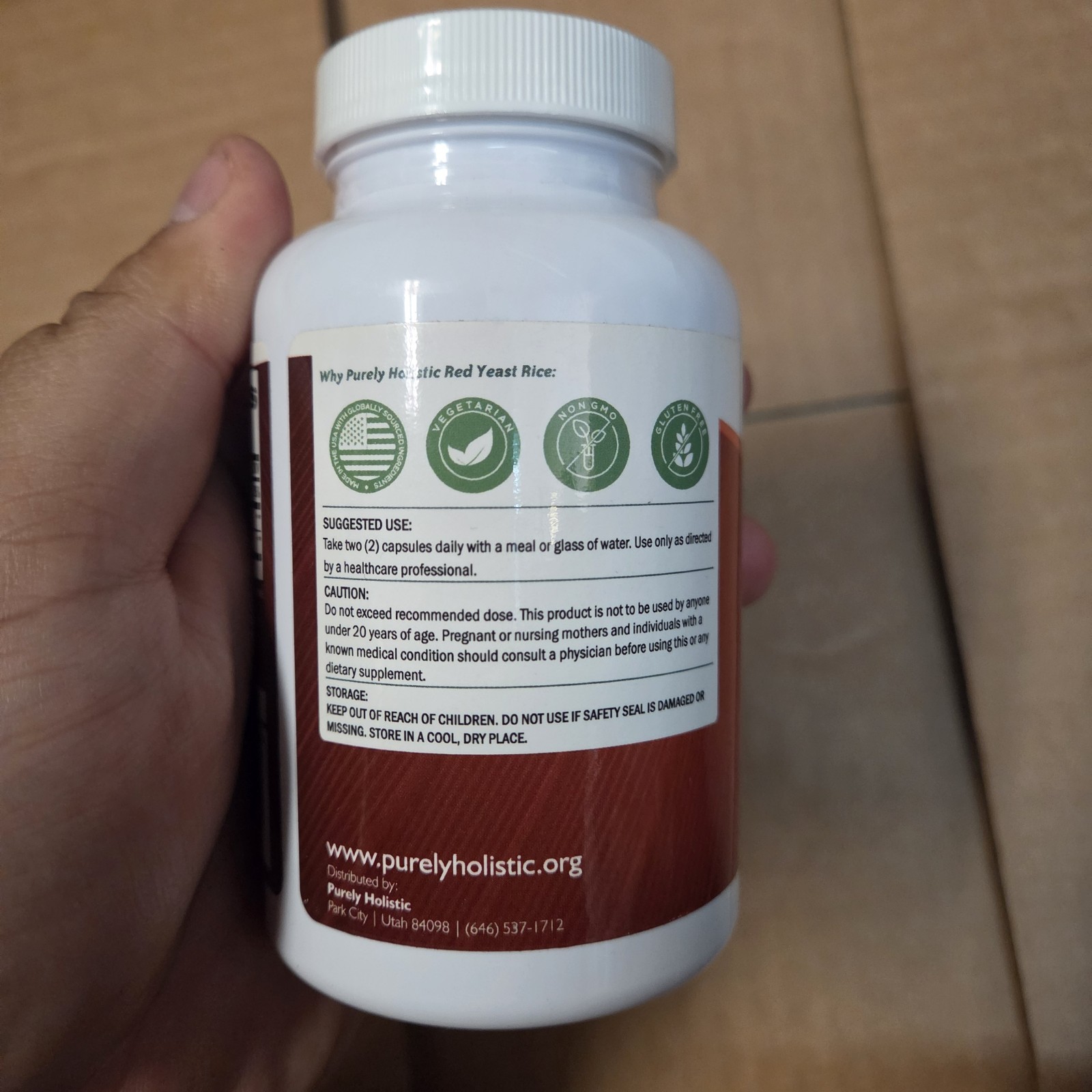 Red Yeast Rice1200mg CoQ10 120 Vegetarian Capsules Exp:08/2026