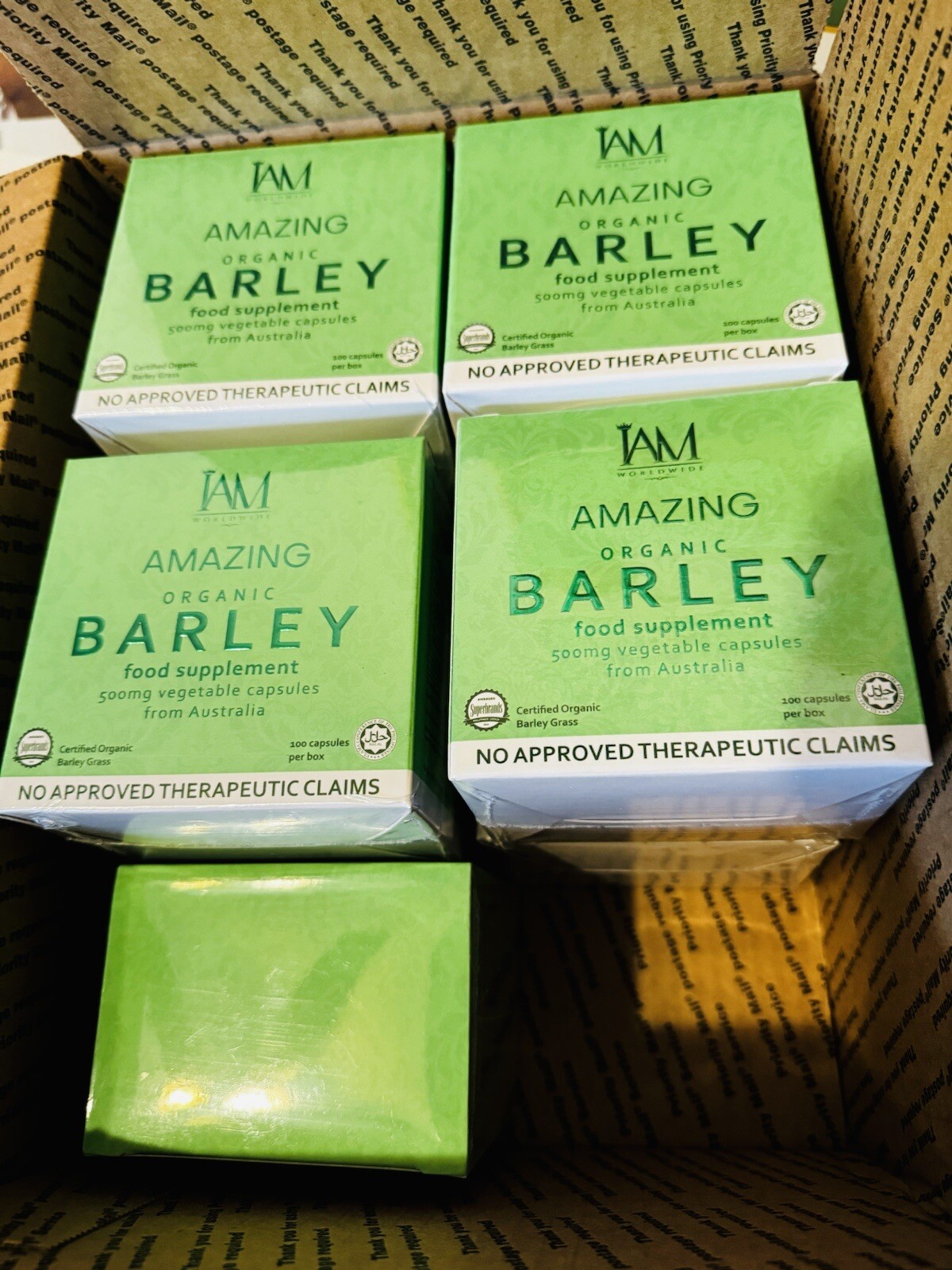 3 Boxes Barley Capsules-FREE SHIPPING, FACTORY SEALED)new Packaging