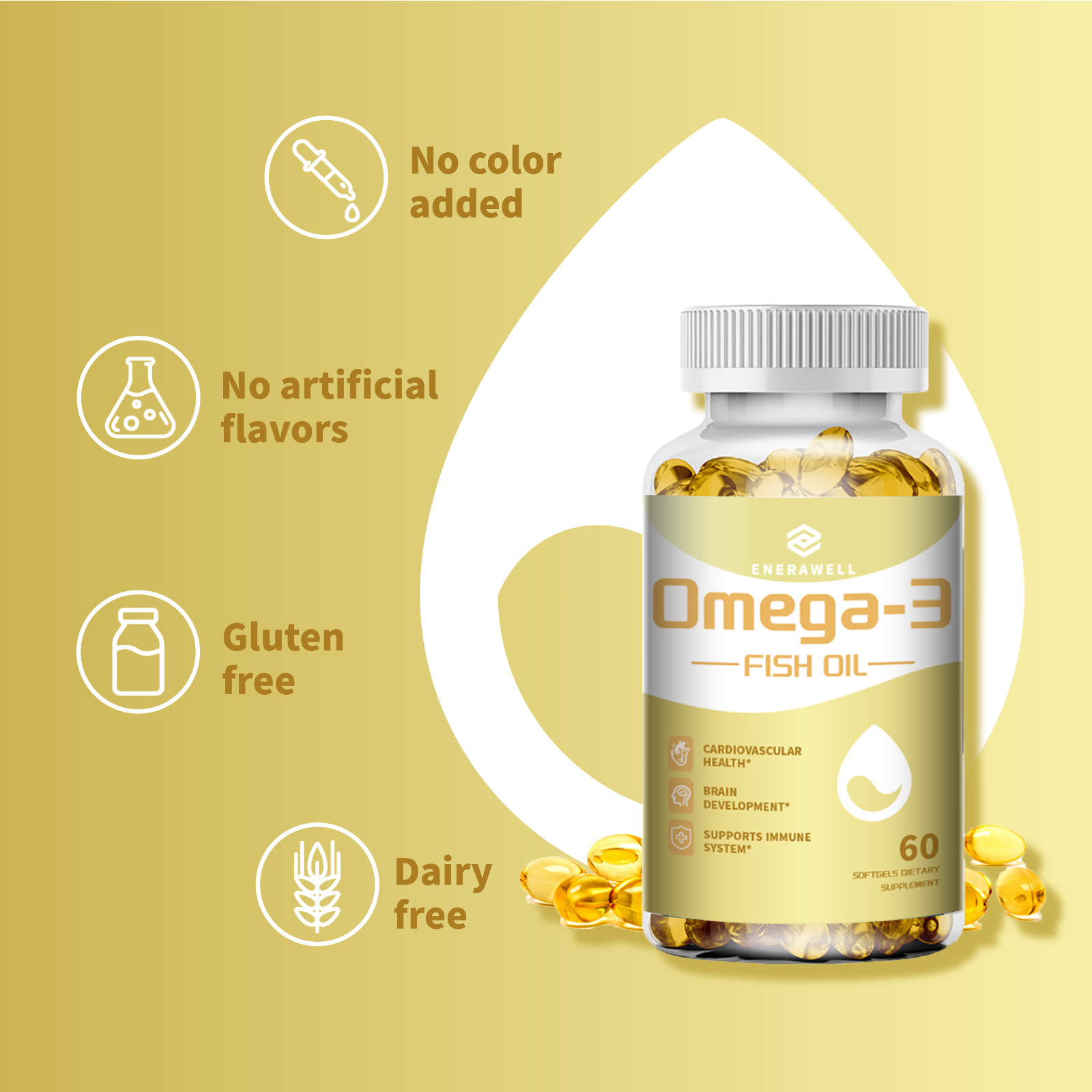 3x Strength EPA & DHA Omega 3 Fish Oil 2,000mg, Highest Potency, 02/07/2027
