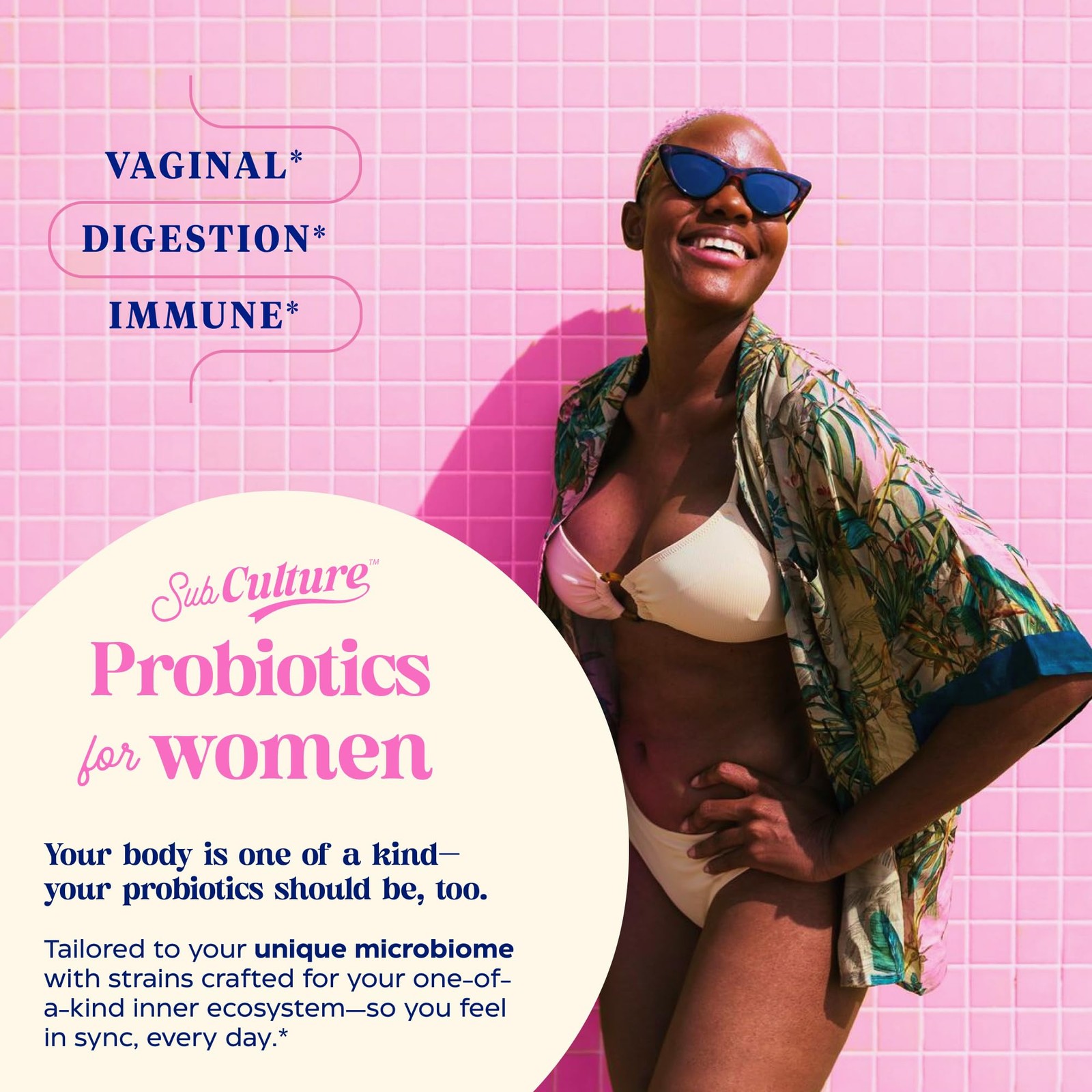 SubCulture Probiotics for Women, 50 Billion CFU, Vaginal & Urinary Health, Im…