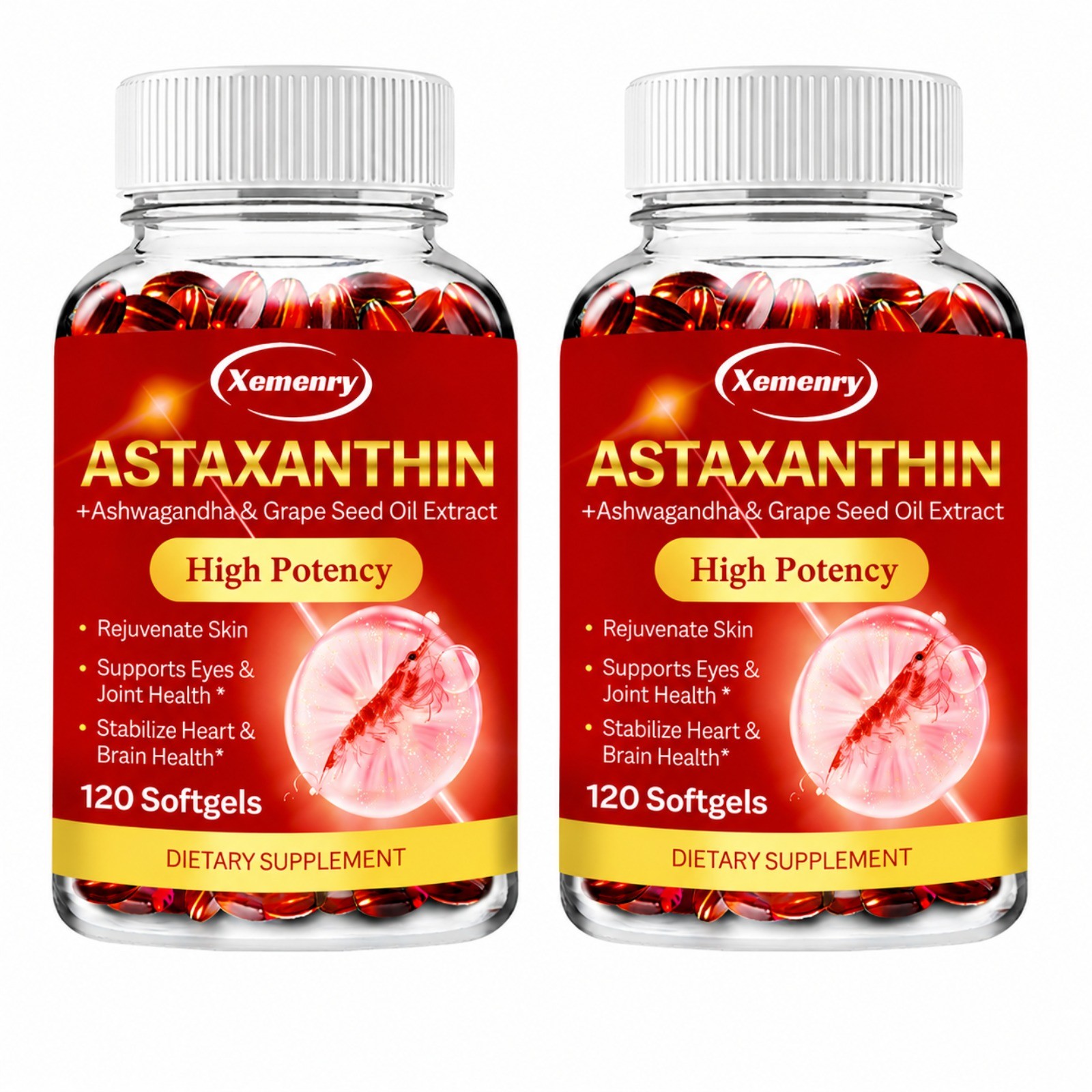 Astaxanthin 240pcs – Skin, Eye, Joint Health, Anti-oxidation,Relieve Eye Fatigue
